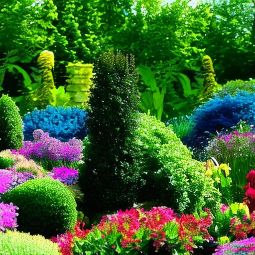 

This image shows a lush garden with a variety of colorful and fragrant shrubs and flowers. The vibrant colors and fragrances of the plants create a peaceful and inviting atmosphere, perfect for creating a garden of scents. The image is