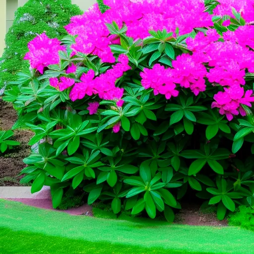 

This image shows a vibrant pink azalea bush in full bloom, surrounded by lush green foliage. It is a perfect illustration for an article about the secrets to successful azalea cultivation, highlighting the beauty and vibrancy of a well